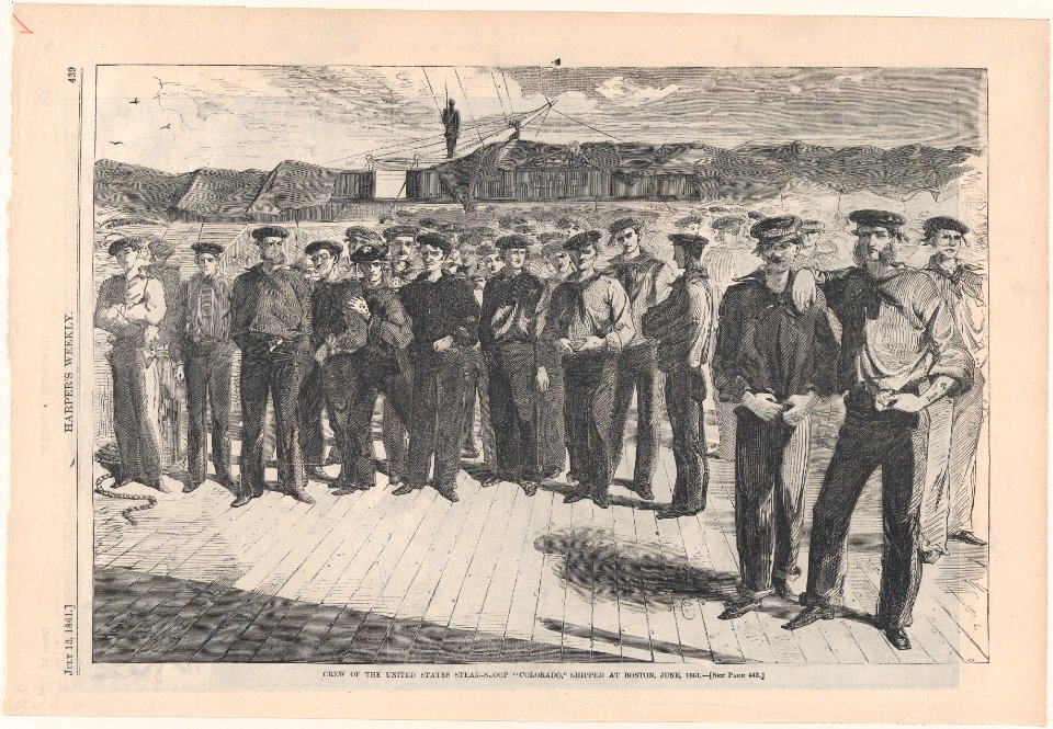 Crew of U.S. Steamsloop 'Colorado' (Harper's Weekly, Vol. V) MET DP875222
