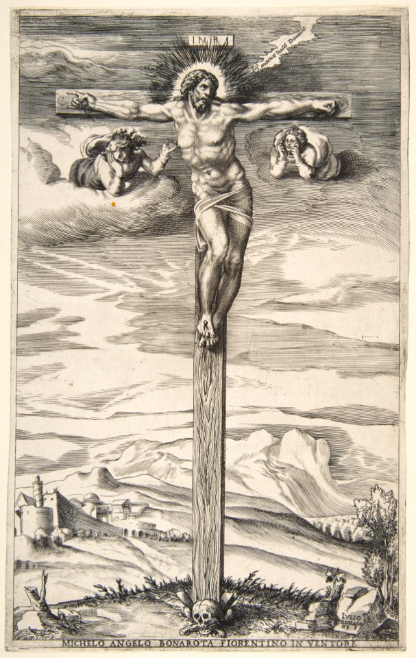 Crucifixion with Two Angels MET DP812429