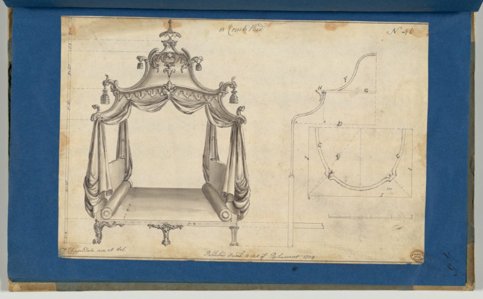 Couch Bed, in Chippendale Drawings, Vol. I MET DP-14278-040
