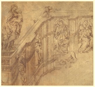 Design Fragment for the Left Side of the 'Fonte Gaia' in Siena MET DP102195~1
