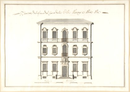 Design of the Side Elevation for the Casino of the Villa Patritj -Patritii- at Porta Pia MET DP801729