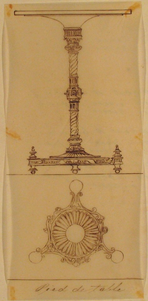 Designs for a Table and a Table Base MET 66.631.61