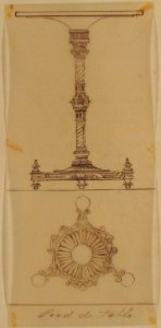 Designs for a Table and a Table Base MET 66.631.61