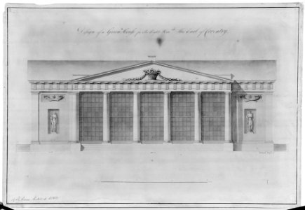 Design of a Greenhouse for the Right Honorable Earl of Coventry, Croome Court, Worcestershire (Elevation) MET MM30857