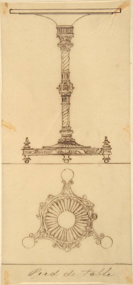 Designs for a Table and a Table Base MET DP809227
