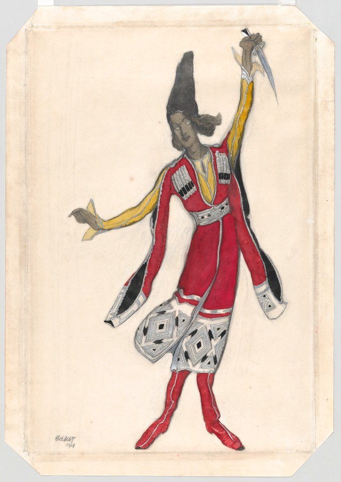 Costume Design for the Ballet 'Thamar', premiered at the Théâtre du Châtelet in Paris, 1912 MET DP860292