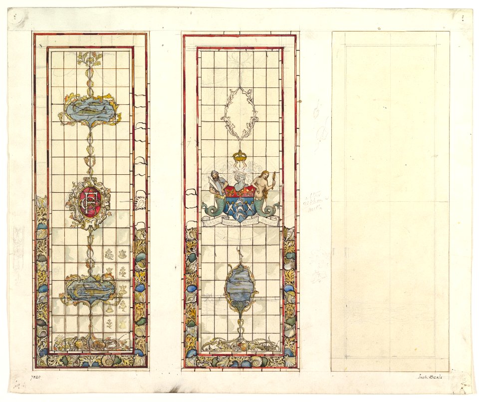 Design of Marine Motifs for Stained Glass MET DP820941