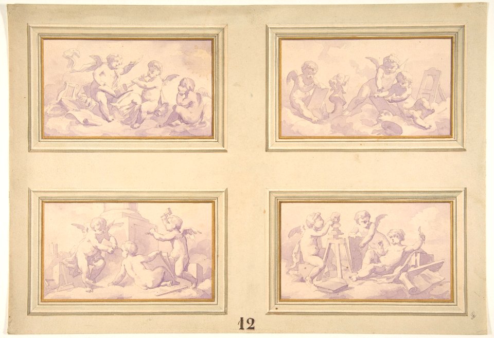 Designs featuring the allegories of the arts MET DP811645