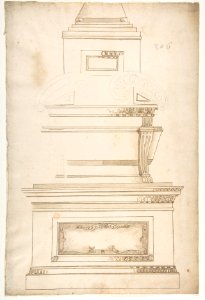 Design for a Sarcophagus on a Pedestal MET DP810711