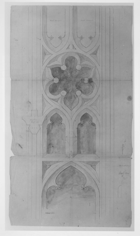 Design for window tracery for Chapman - full size MET MM91774