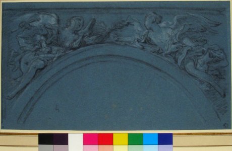 Design for two spandrels with winged figures MET 68.80.1