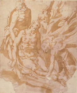 Design of Dead Christ Supported by Two Angels a Saint MET 57.658.286