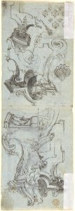 Design of architectural ornaments and an Amphora. MET DP803340