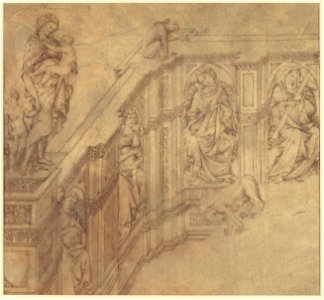 Design Fragment for the Left Side of the 'Fonte Gaia' in Siena MET DP102195