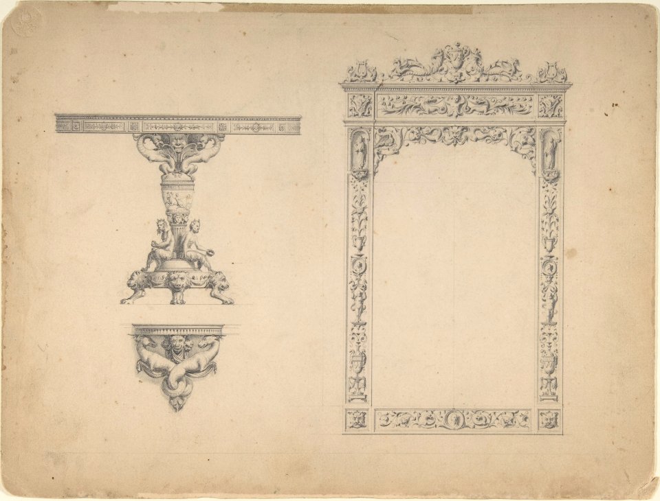 Designs for a Mirror Frame and Table MET DP803950
