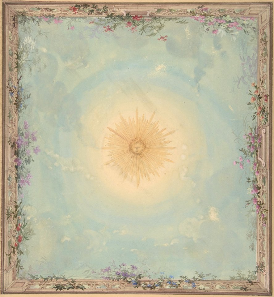 Designs for Ceilings with Central Sunburst MET DP807751