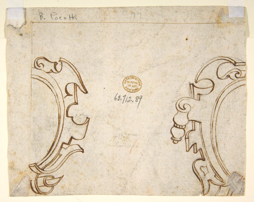 Designs for Cartouche (recto and verso) MET DP811178
