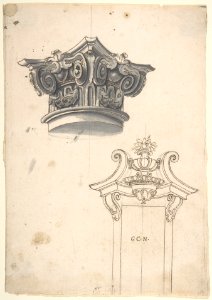 Designs for a Capital, and for a Doorway MET DP803321