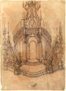 Designs for a Funerary Monument with Stairs (Recto). Various Funerary Monument Designs (Verso). MET 49.63.279 RECTO