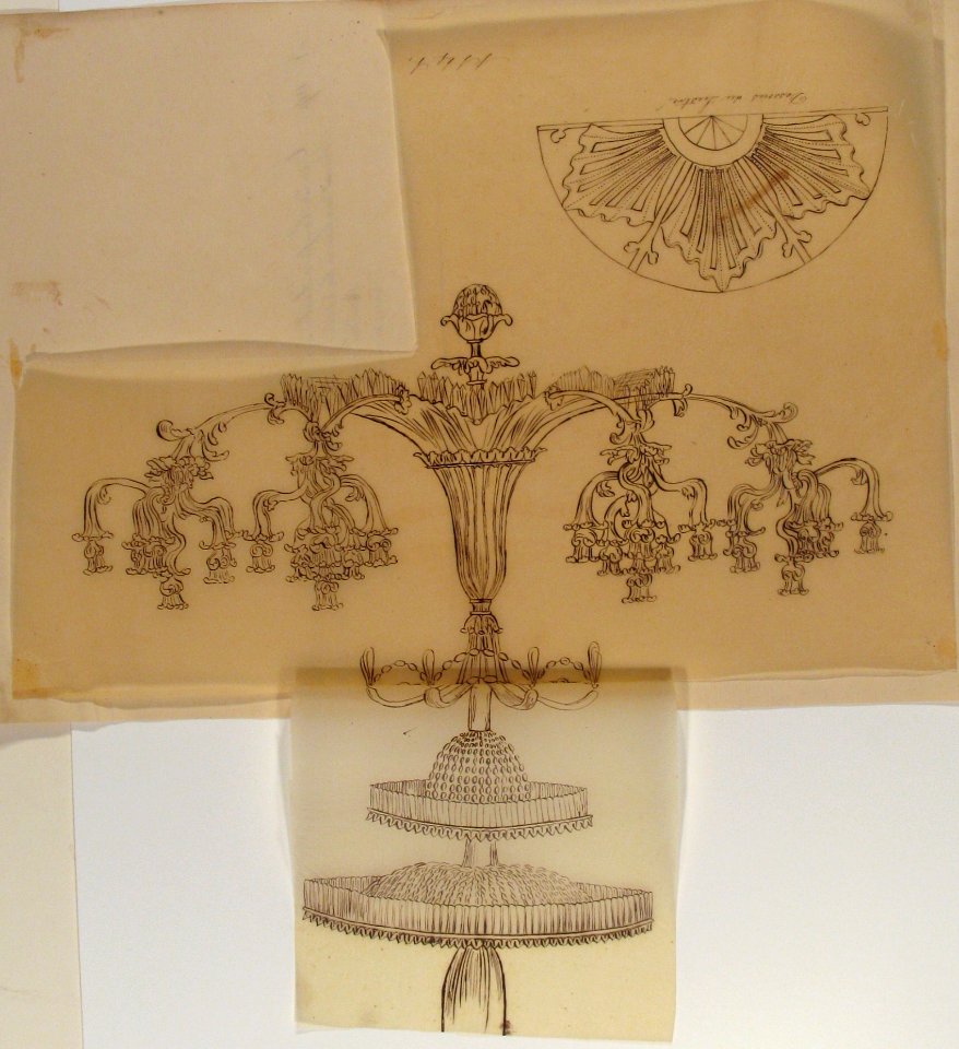 Designs for a Chandelier and a Plaster Mount MET 66.631.113