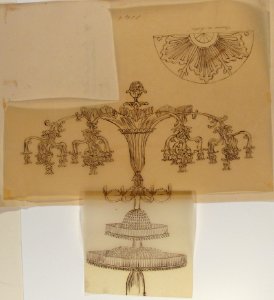 Designs for a Chandelier and a Plaster Mount MET 66.631.113
