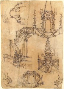 Designs for a Funerary Monument with Stairs (Recto). Various Funerary Monument Designs (Verso). MET 49.63.279 VERSO