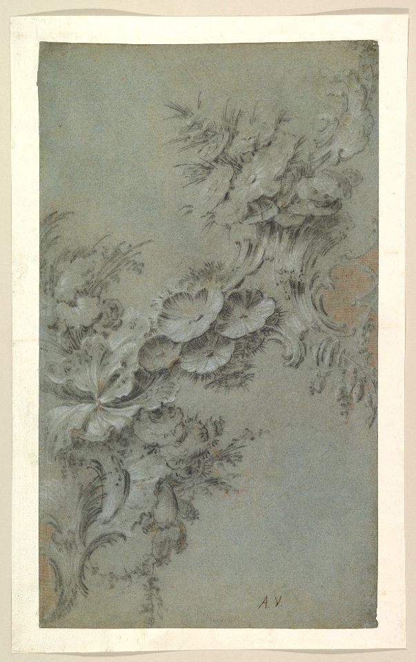 Design with Flowers and Rocaille Ornaments MET DP819331