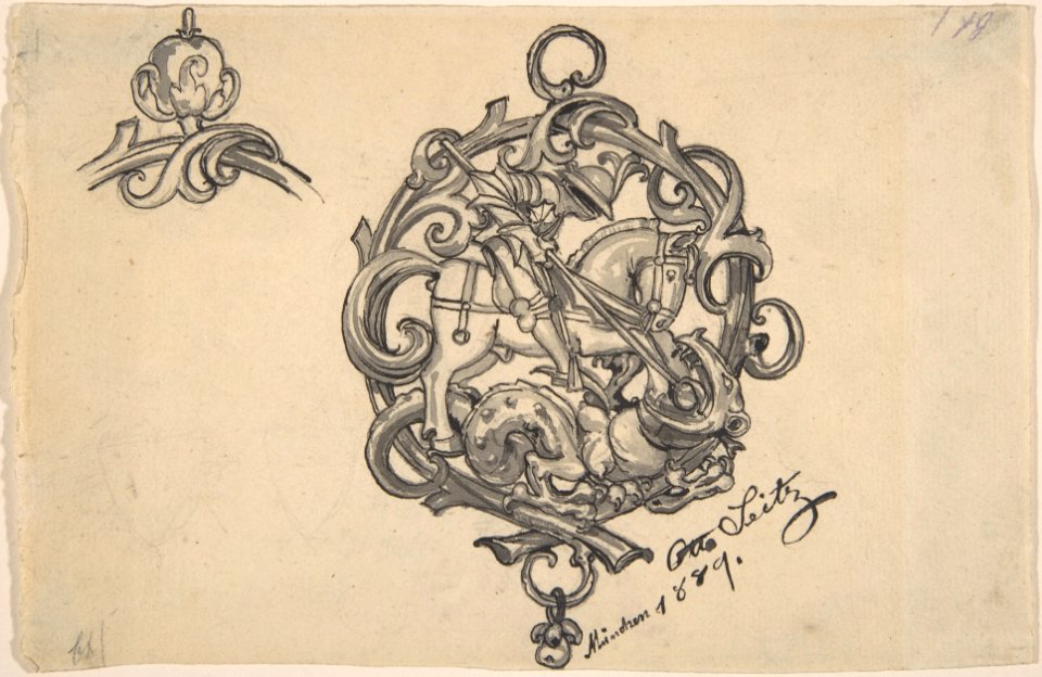 Design for a Pendant with St. George and the Dragon MET DP804488