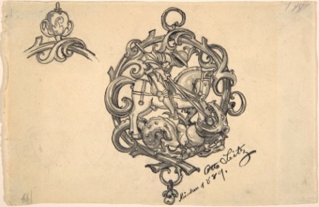 Design for a Pendant with St. George and the Dragon MET DP804488