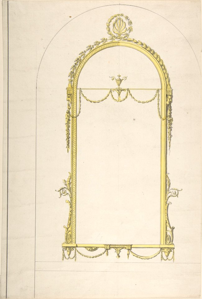 Design for a Pier-glass with Arched Head and Palmette Terminations MET DP805296