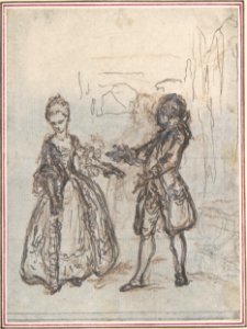 Design for a Scene in de Laujon's "L'Amoureux de quinze ans, ou la Double-Fête..." MET DP806579