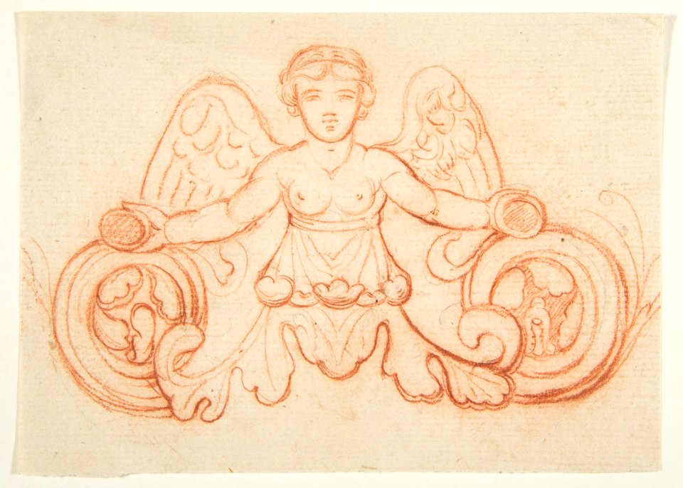 Design with Winged Female Figure MET DP812971