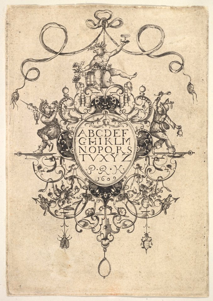 Design for a Pendant with the Alphabet MET DP826395