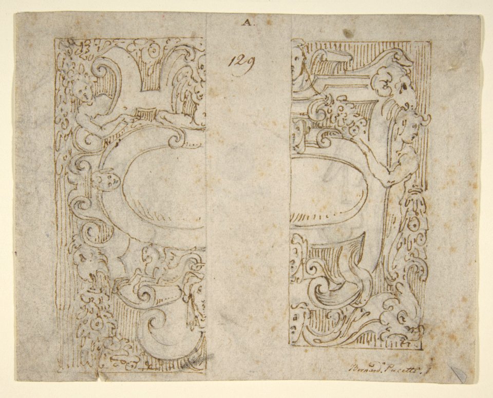 Designs for Cartouche (recto and verso) MET DP811177