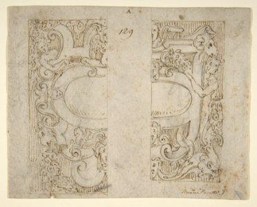 Designs for Cartouche (recto and verso) MET DP811177