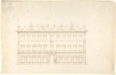 Design for a Public Building in the Italian Renaissance Palazzo Style MET DP800743