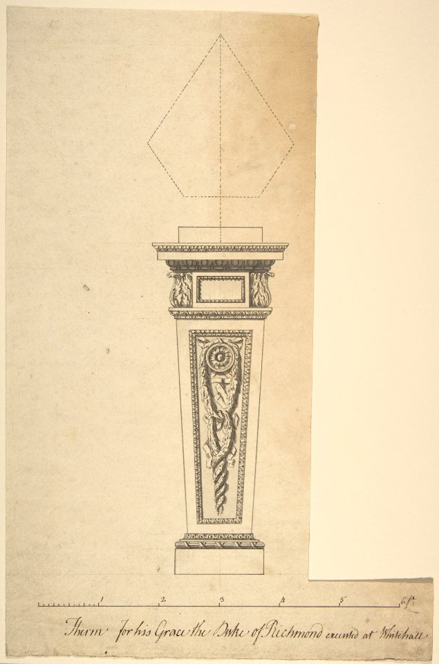 Design for a Pedestal, for Richmond House, Whitehall, London MET DP800999