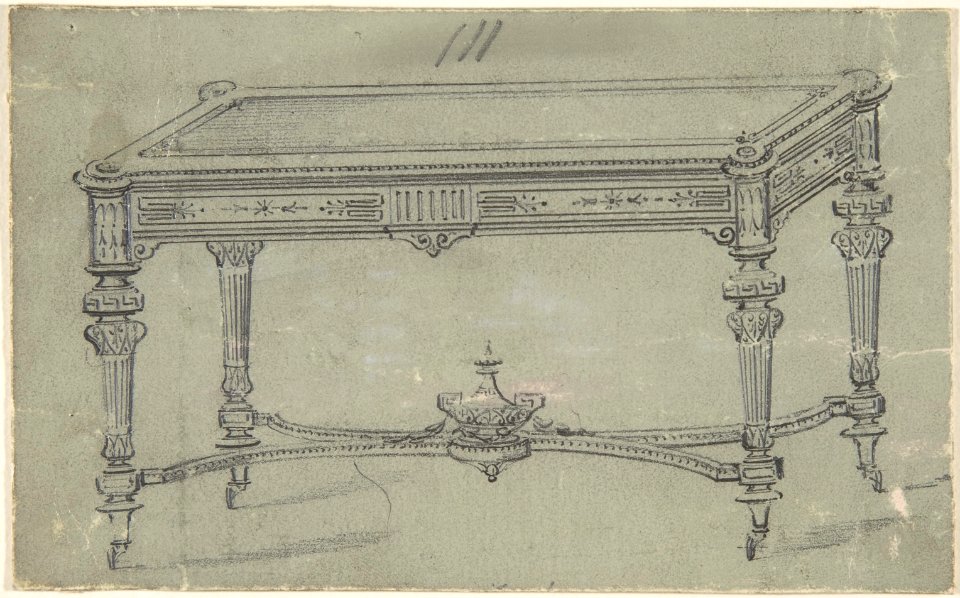 Design for a Rectangular Table with Greek Ornament MET DP806542