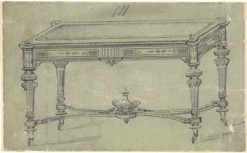 Design for a Rectangular Table with Greek Ornament MET DP806542