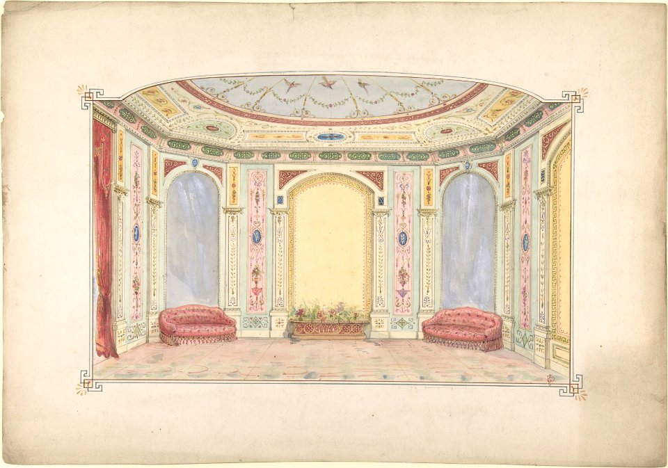 Design for a Room Decorated as an Aviary MET DP805634
