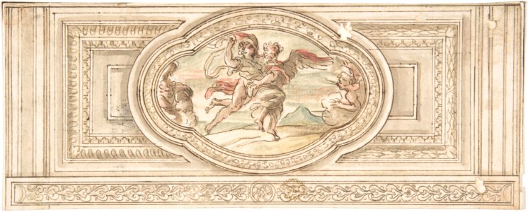 Design for a Panel with a Depiction of Boreas Abducting Oreithyia MET DP802415