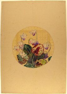 Design for a Plate with Cyclamens MET 1986.1179