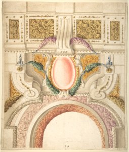 Design for a Part of a Ceiling and a Pediment MET DP803746