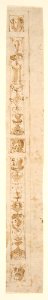 Design for a Pilaster with Two Candelabra Grotesques and Three Masks MET DP811553
