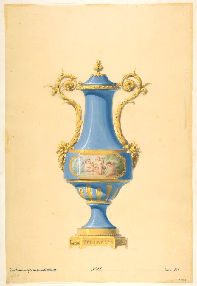 Design for a Porcelain Vase with Bronze Mount MET DP812409