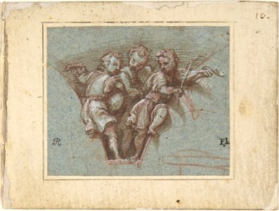 Design for a Pendentive- Youthful Musicians with Stringed Instruments MET DP807718