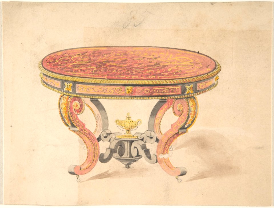 Design for a Round Renaissance Style Table MET DP806525