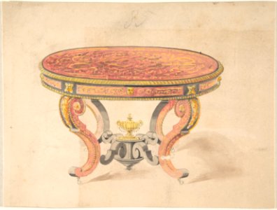 Design for a Round Renaissance Style Table MET DP806525