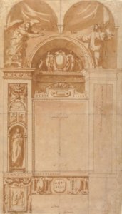 Design for a Reredos or Frame and Setting for an Altar Painting MET 49.19.49