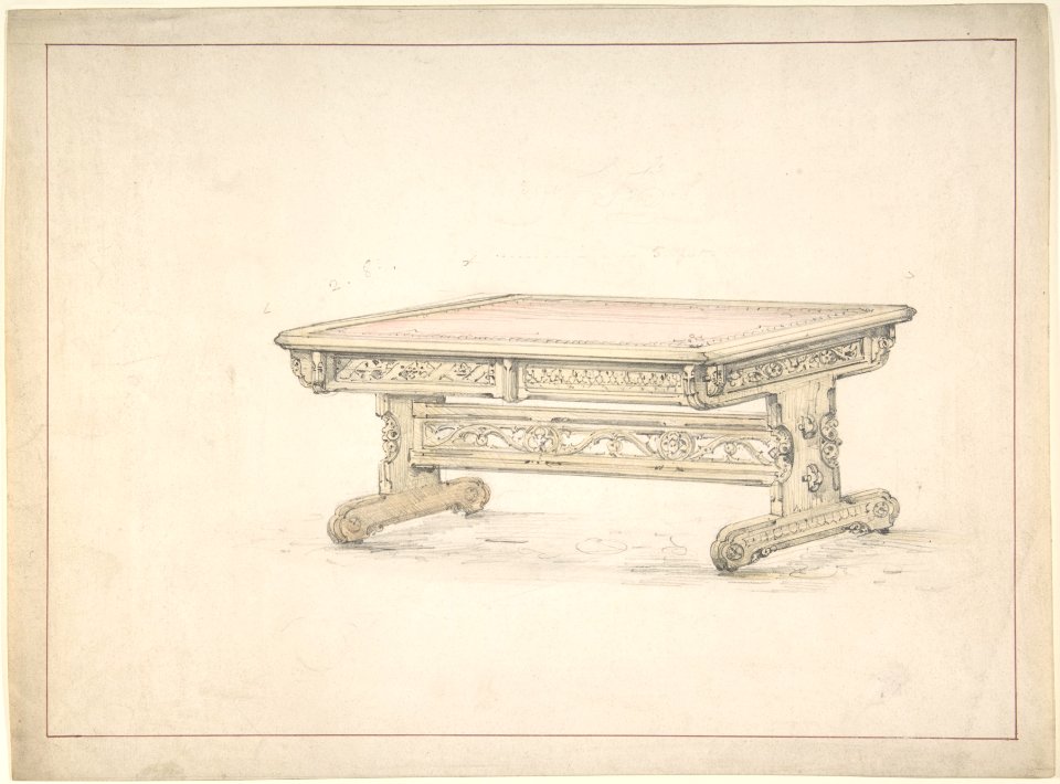 Design for a Renaissance Style Table MET DP806503